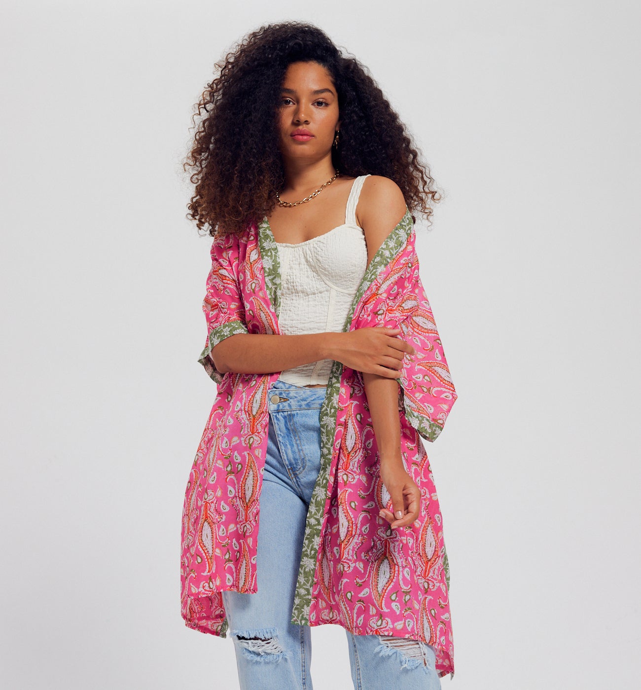 Kimono motif bandana Femme - Imprimé multicolore