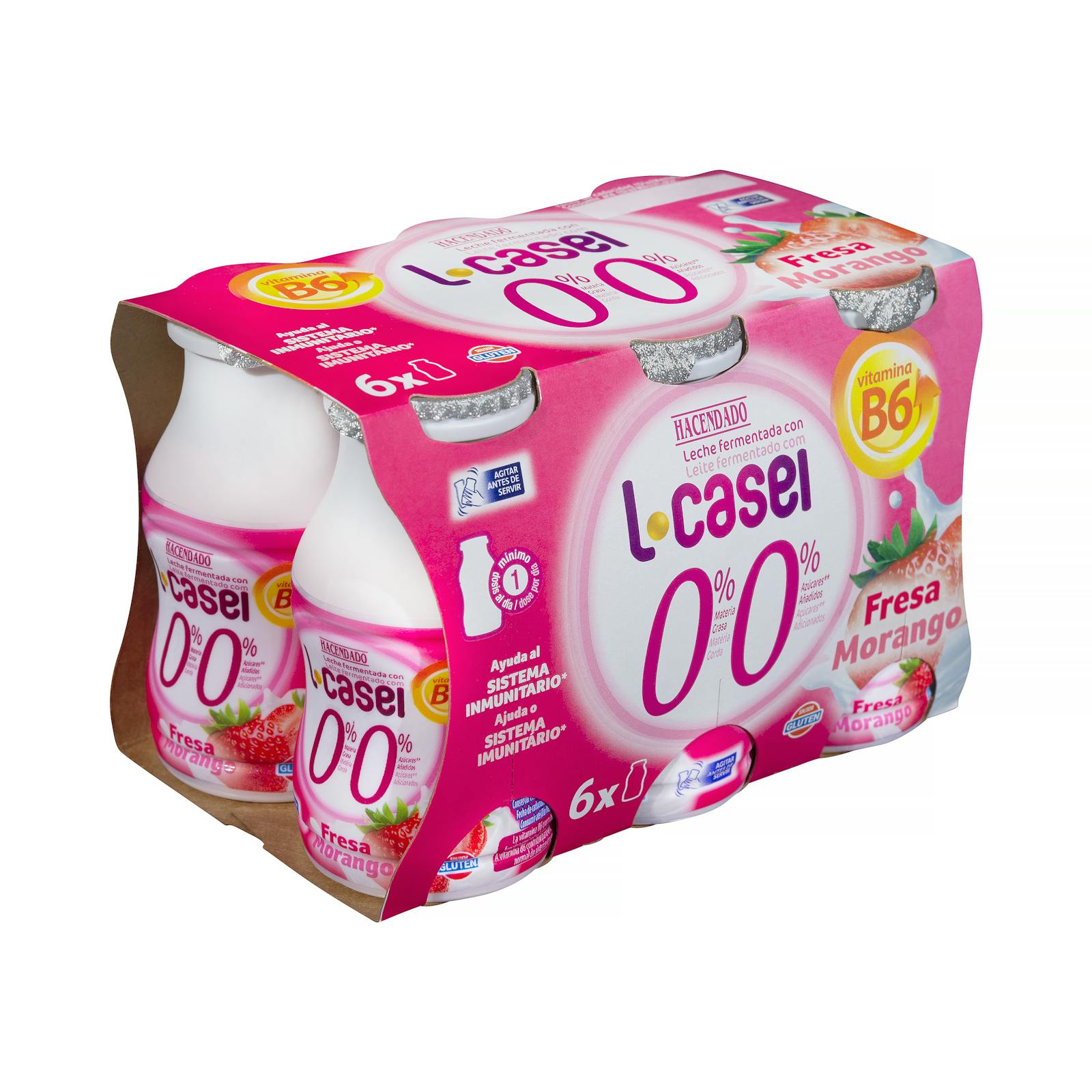 Boisson lactée L-casei à la fraise 0% mg 0% sucres ajoutés