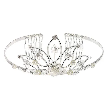 Widmann Diadem mit Strass, silber, sortiert