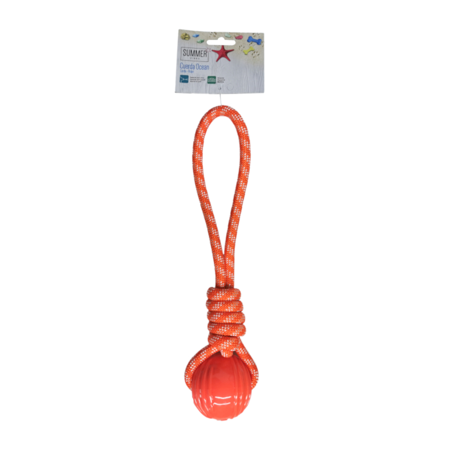 Corda flutuante Summer Vibes Ocean com bola para cães