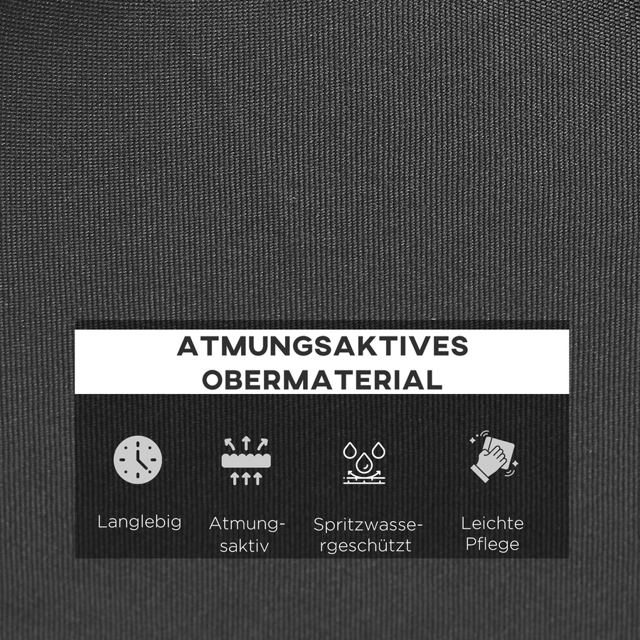 Outsunny Stuhlauflage mit 180g? Polyester schwarz