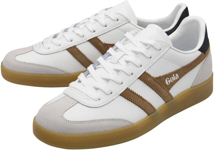 Gola Viper leren sneakers wit camel