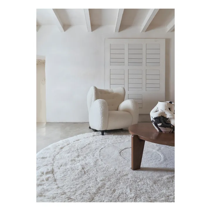 Lorena Canals Tapis rond Arctic circle 250x250 cm | Blanc