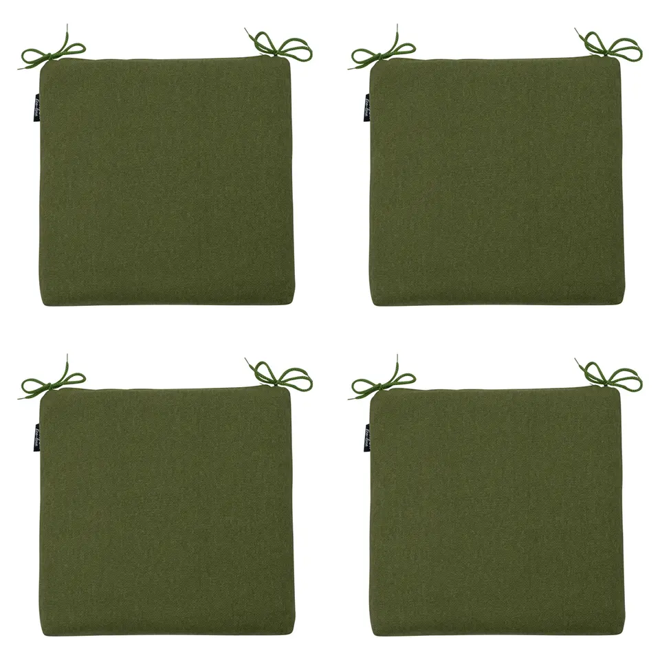 Madison - Zitkussen Moss green canvas eco  - Ca. 40x40 cm - Set van 4