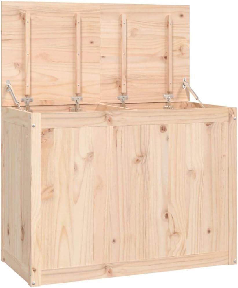 vidaXL Wäschetruhe Wäschekorb Wäschebox Wäschetonne Holztruhe Wäschebehälter Sammler Korb Box Wäschesack 88,5x44x66cm Massivholz Kiefer