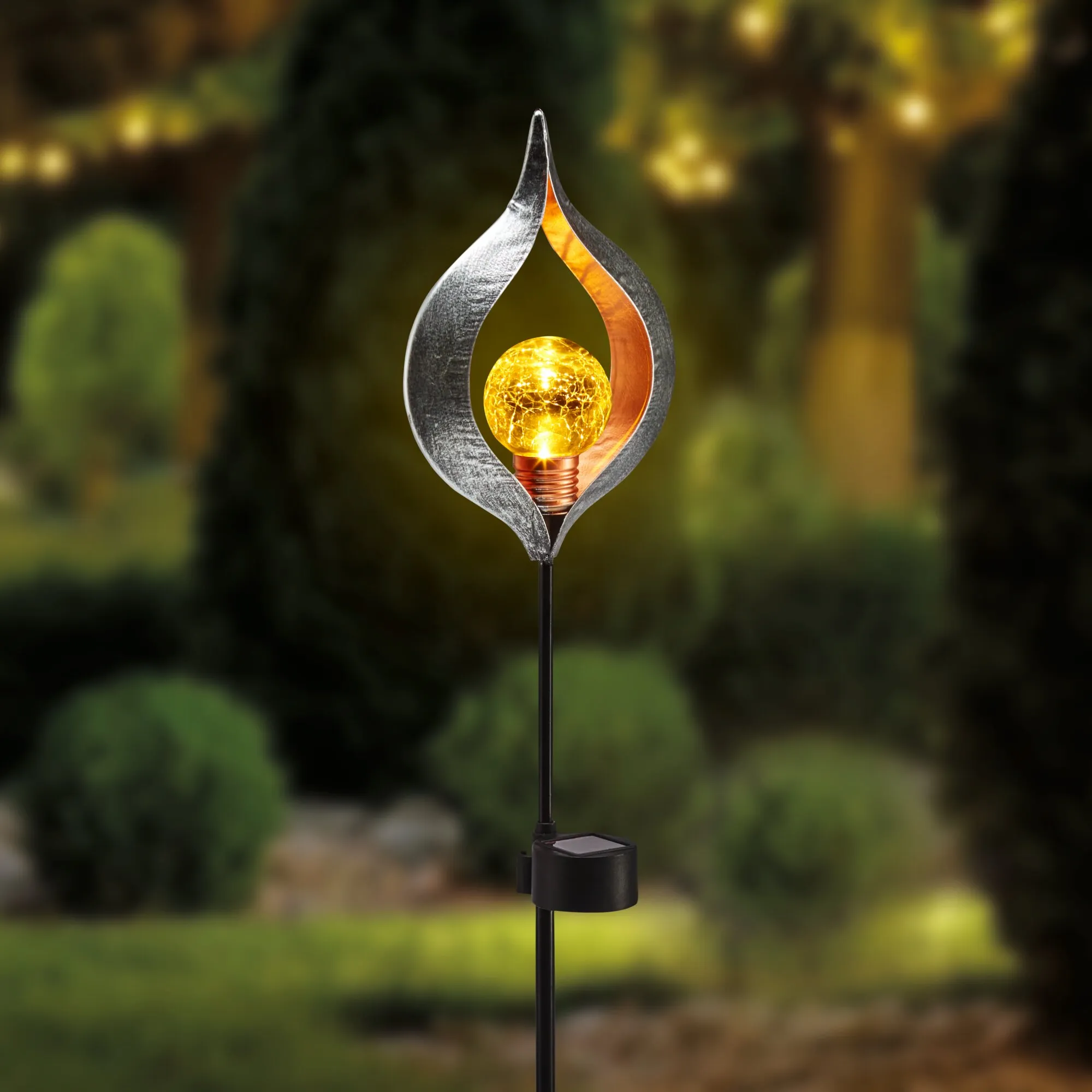 Solar-Stab mit Ornament, ca. 59cm