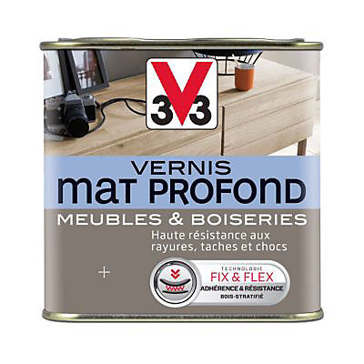 Vernis meubles et boiseries V33 Mat profond incolore mat 0,5L
