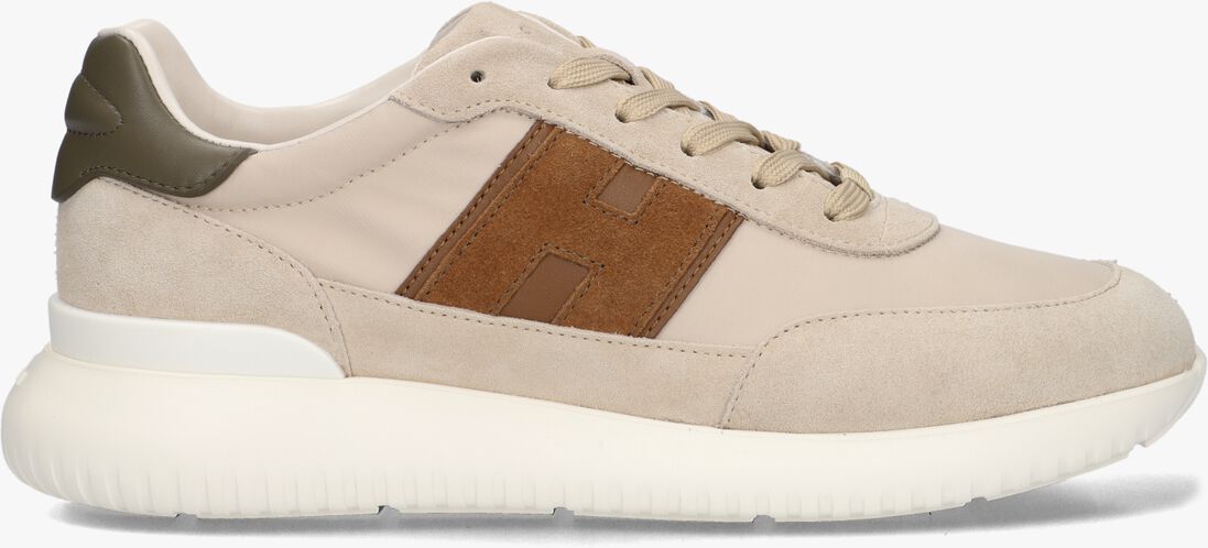 beige hogan lage sneakers h709 allacciato h bando