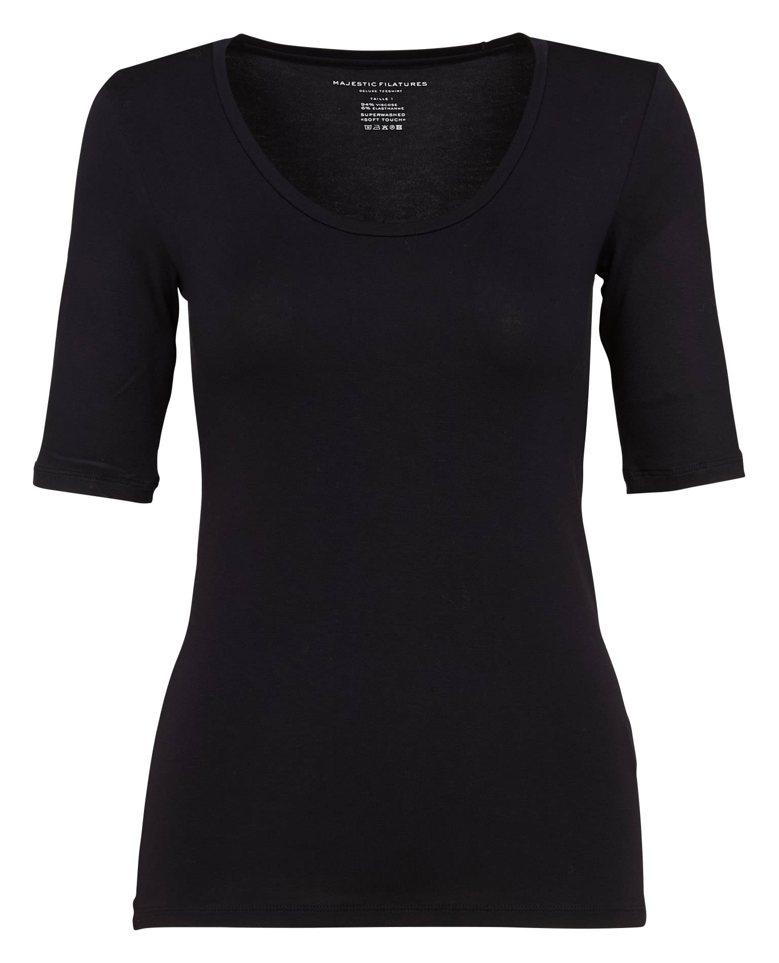 Tee-shirt col droit rond | Bleu