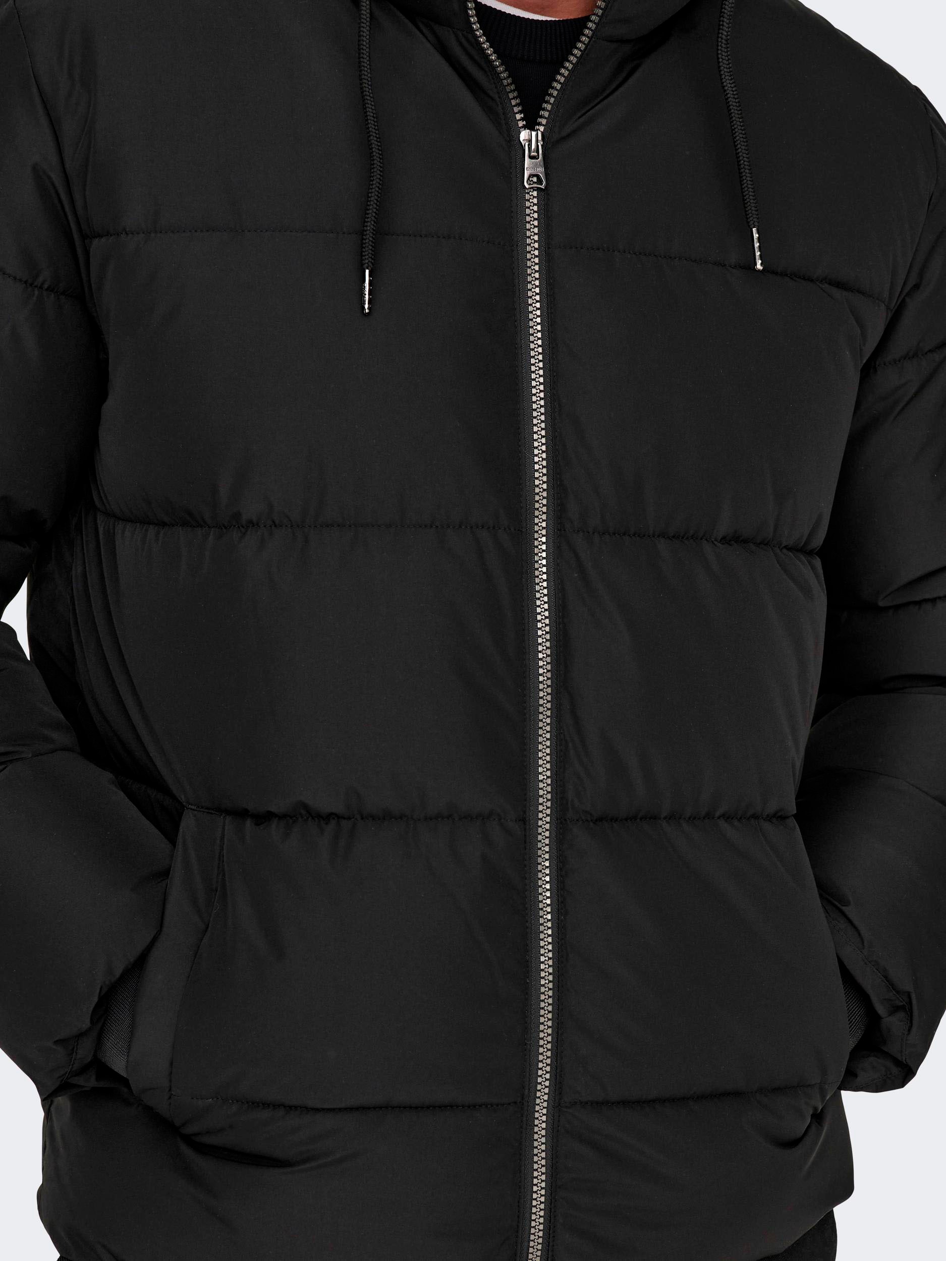 ONLY & SONS Steppjacke »ONSMARLON LIFE HOOD PUFFER JACKET OTW VD« mit Kapuze