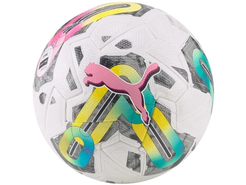 Fodbold Puma Orbita 1 TB hvid og grøn-lyserød 83774 01 (5)