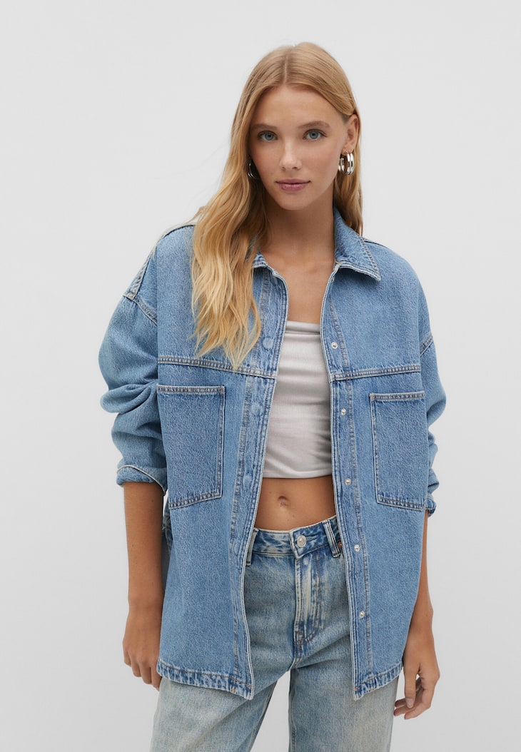 Sobretudo jeans oversized