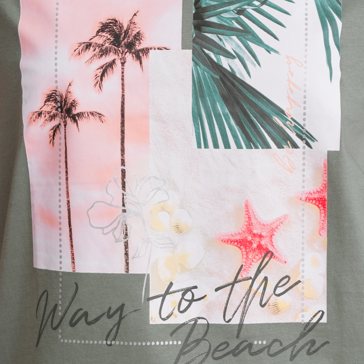 Gina Damen T-Shirt mit Print salbei
