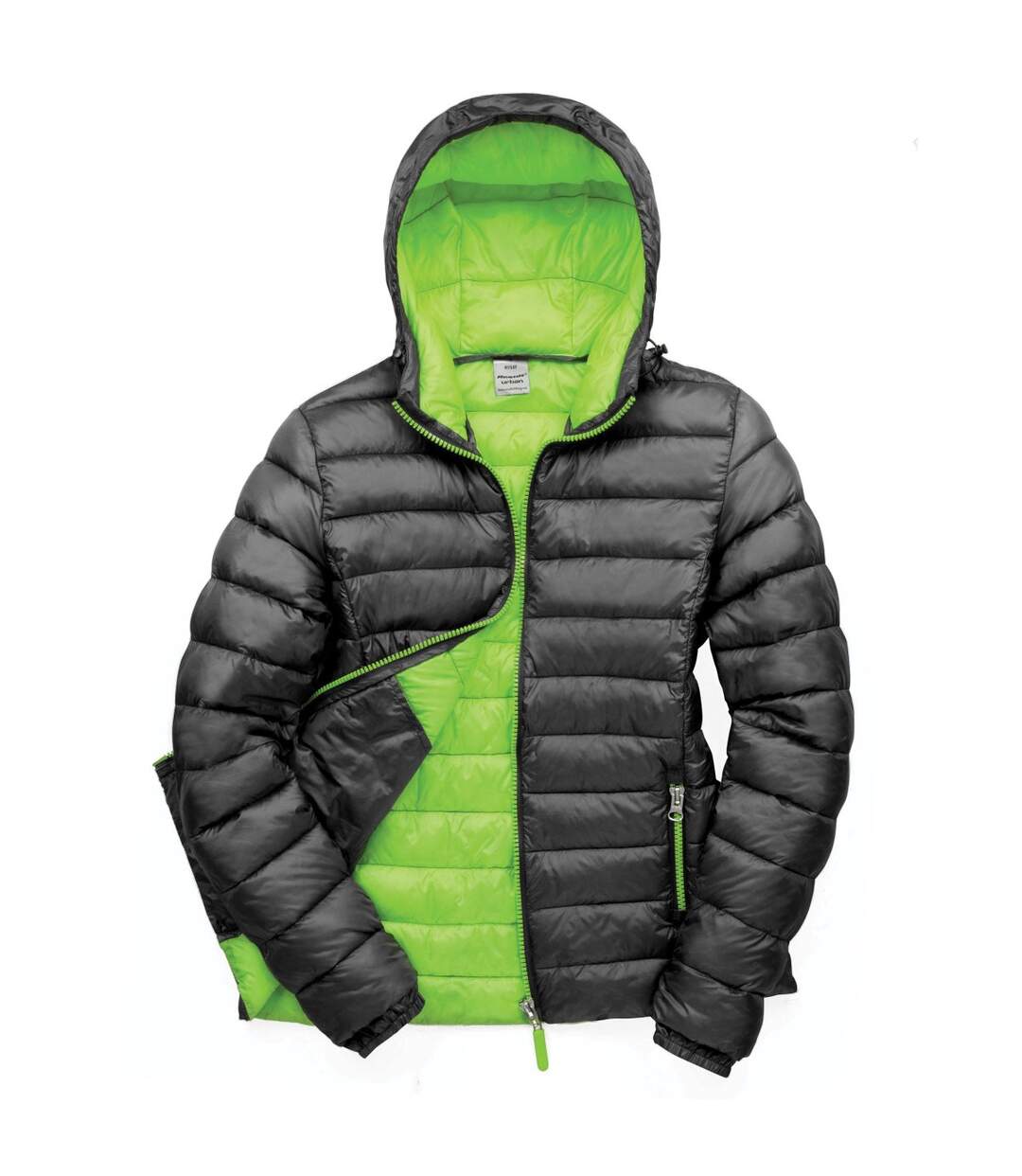 Result Urban Snowbird - Veste rembourrée à capuche - Femme (Noir/Vert citron) - UTBC3254