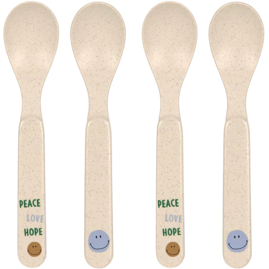 LÄSSIG Kinderlöffel Set 4-teilig, Happy Rascals, Smile
