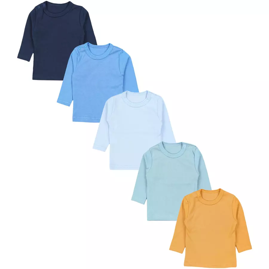 TupTam Baby Jungen Langarmshirt 5er Pack gelbgrün