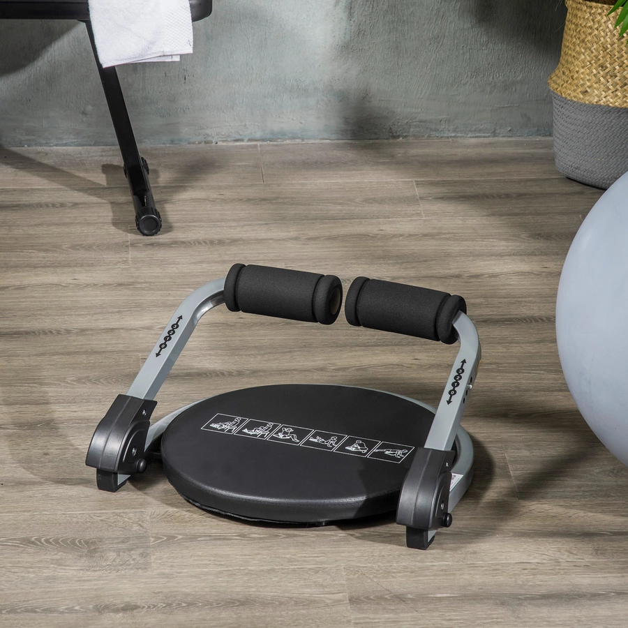 HOMCOM Bauchmuskel-Trainer mit Sitzissen schwarz