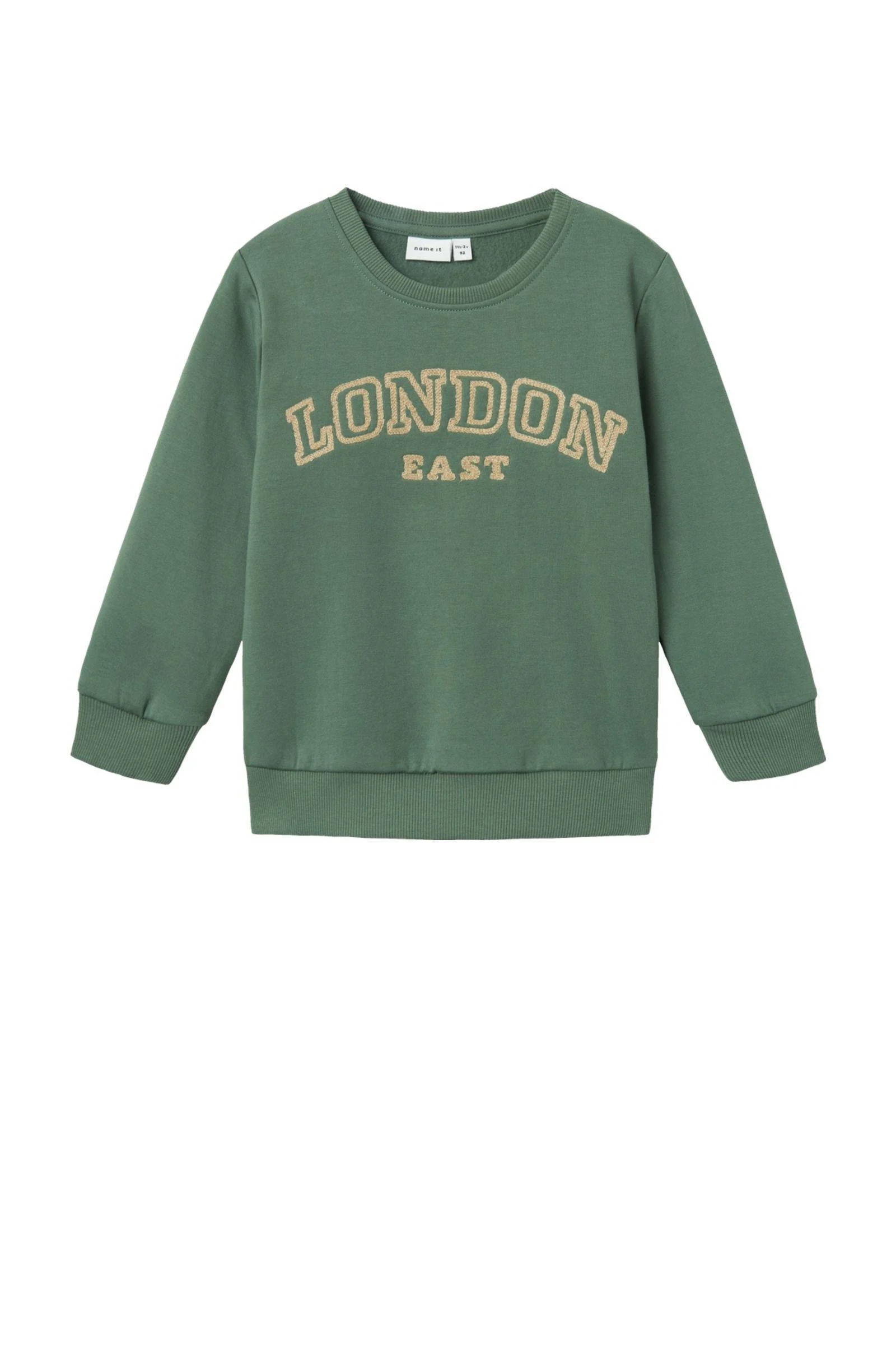 NAME IT sweater NMMRADU met tekst groen