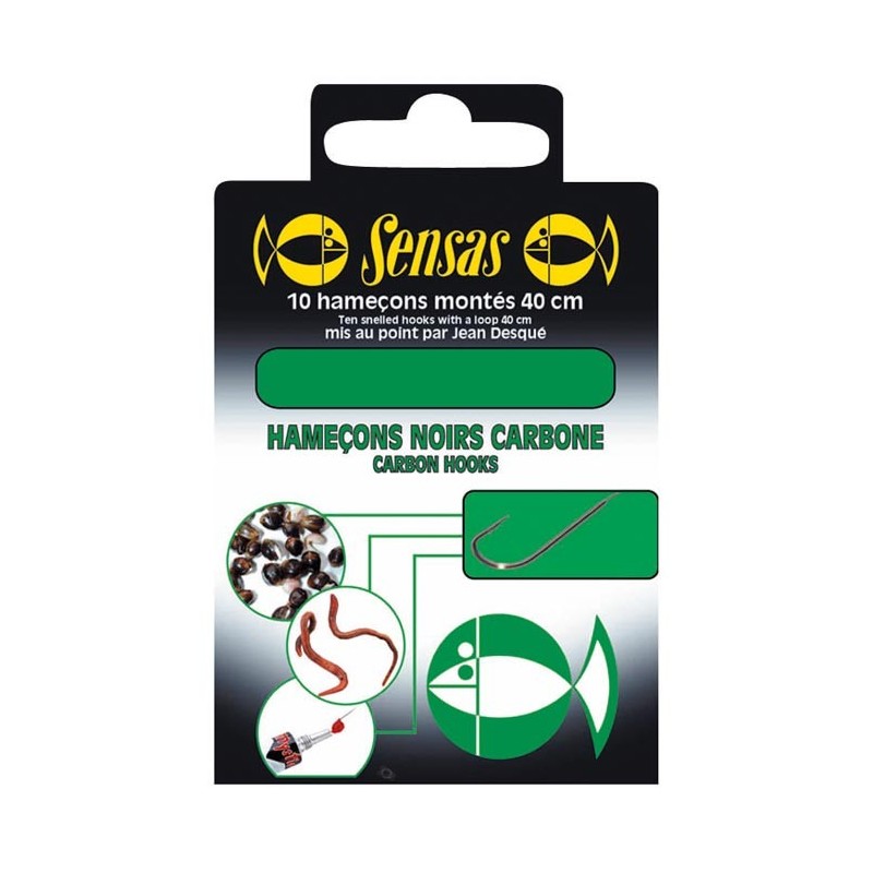 Hamecon Monte Coup Sensas Noir Carbone