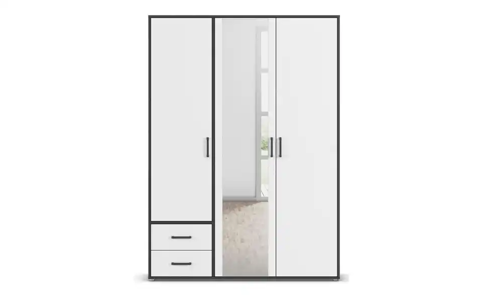 Drehtürenschrank Absetzung: Grau 140 cm 3 Stück