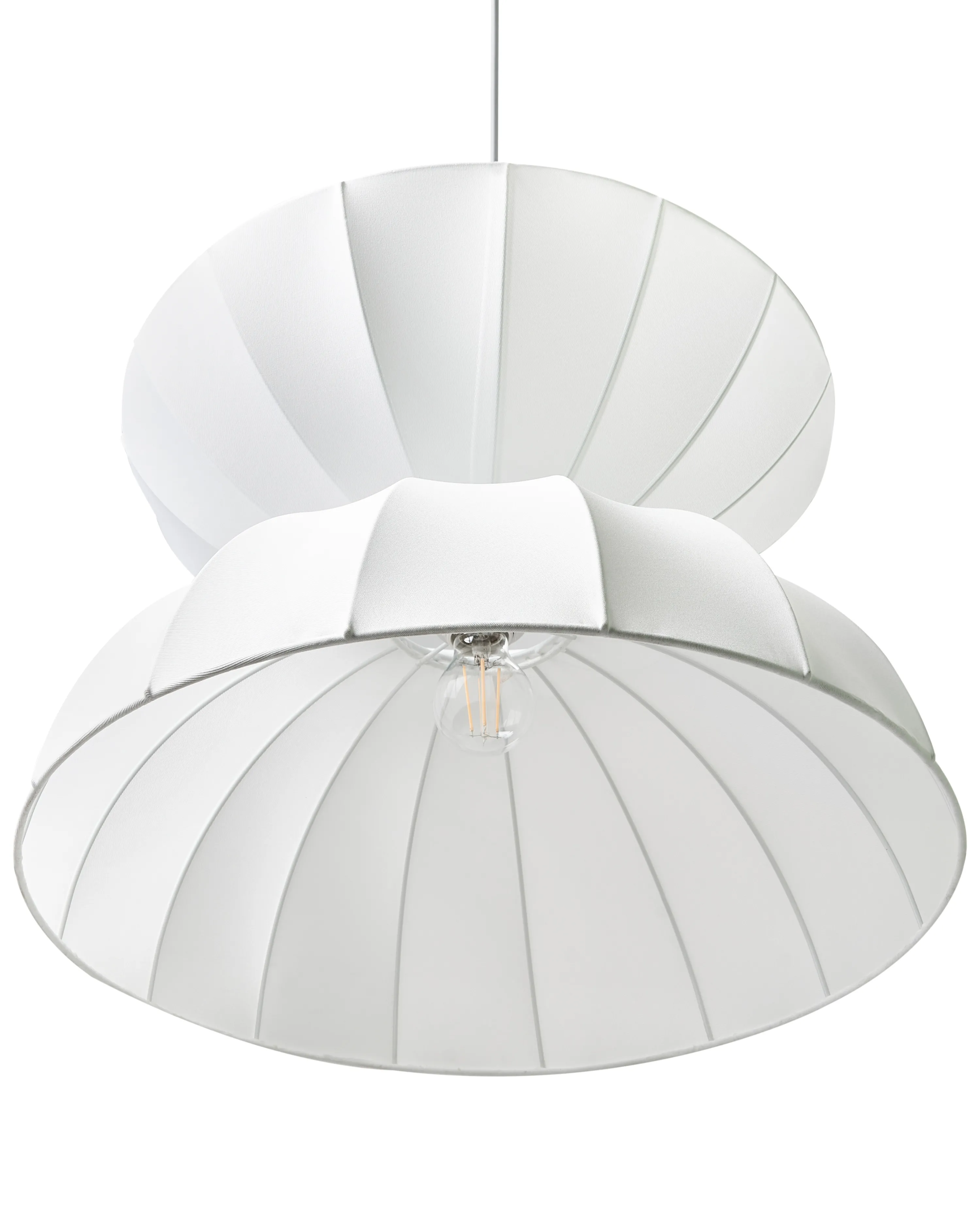 Hanglamp DEBONS Kunstzijde Wit