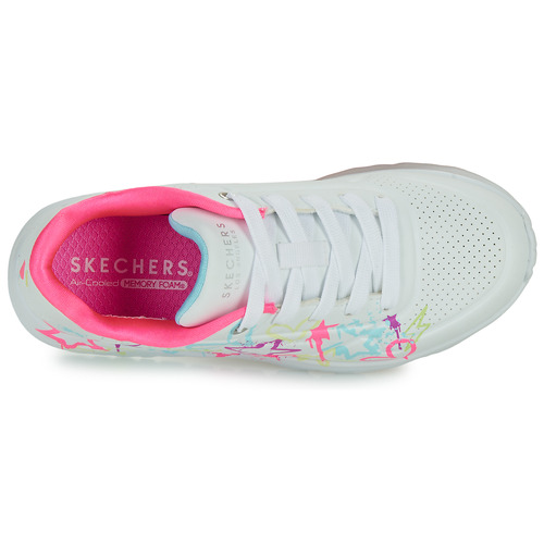 Skechers - UNO LITE - MY DRIP - Blanc / Rose