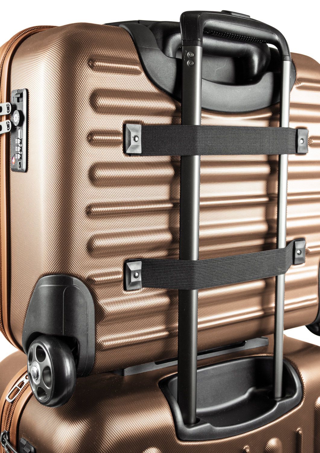 Tegel - mala de viagem rígida para piloto, cor bronze metálico fosco, certificação TSA, 38 cm, 32 litros