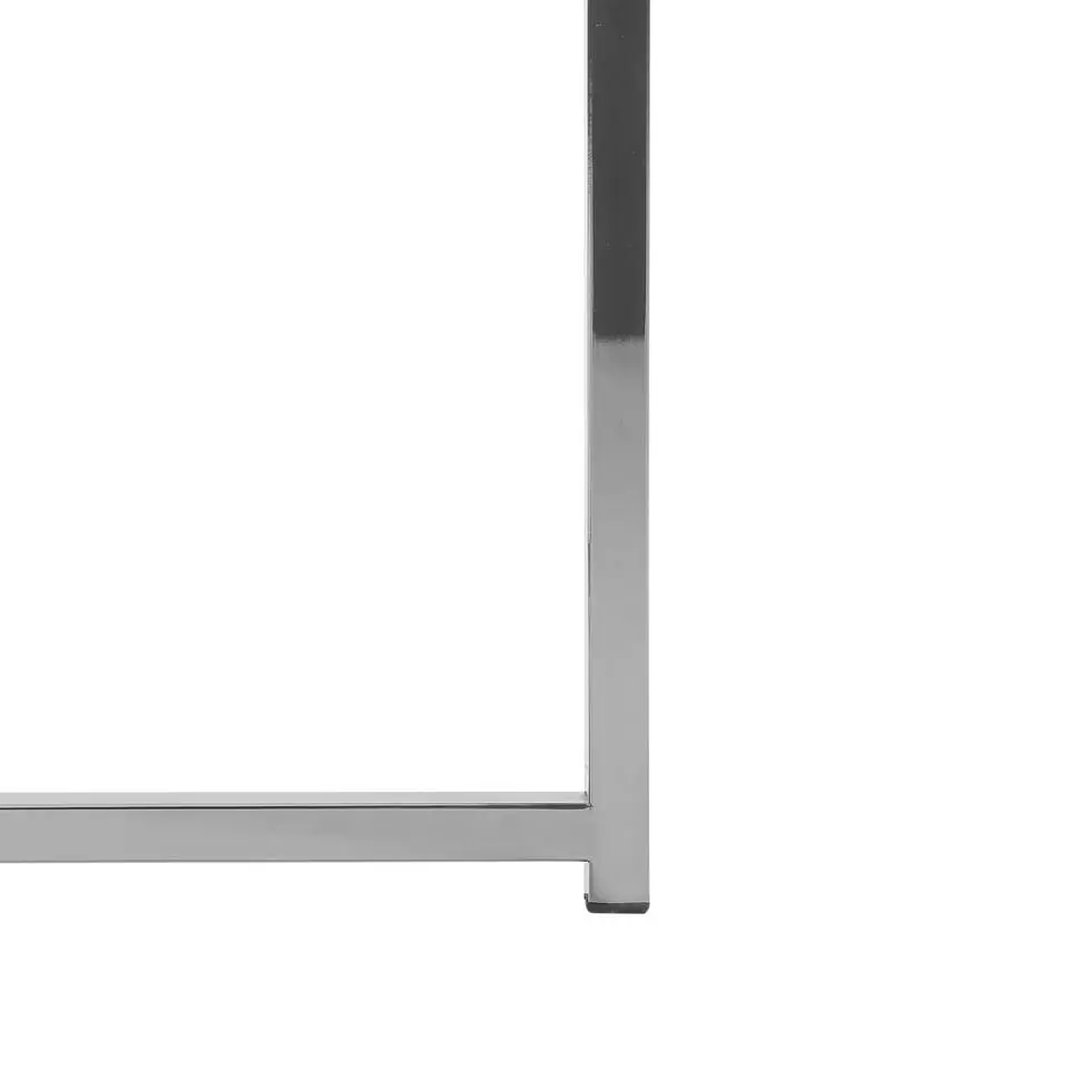 QUINCY - Salontafel - Wit/Zilver - Veiligheidsglas