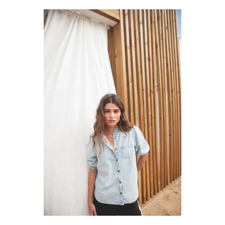 Marlot Paris Blouse Coton Tessa - Collection Femme | Bleu jean