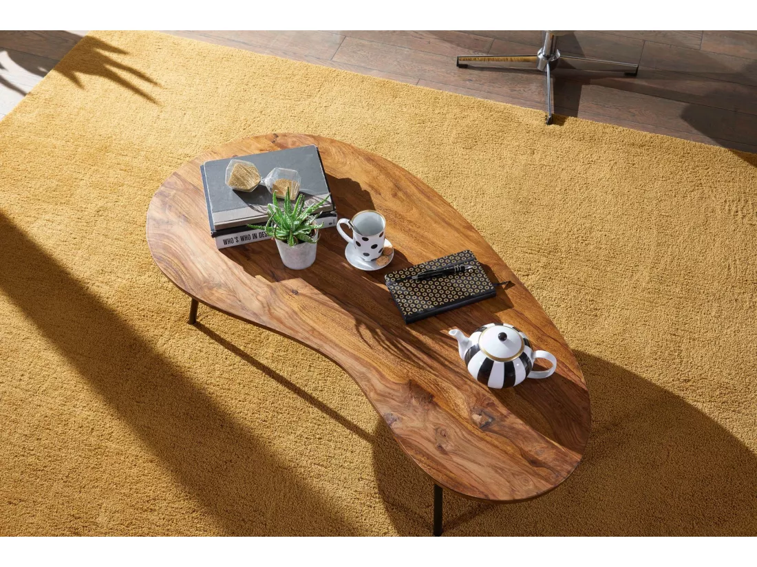 Table Basse Bois Massif 122x36x63cm Table d'appoint Table de salon