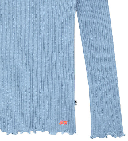 Mads N?rgaard Bluse - Rib - Trudy - Powder Blue Melange