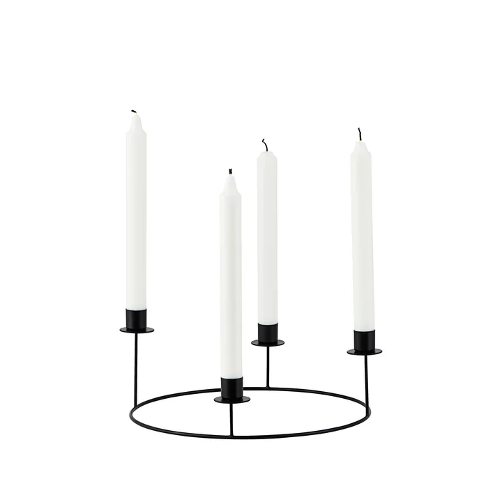 House Doctor - Ring Kerzenständer, Ø 27 cm, schwarz