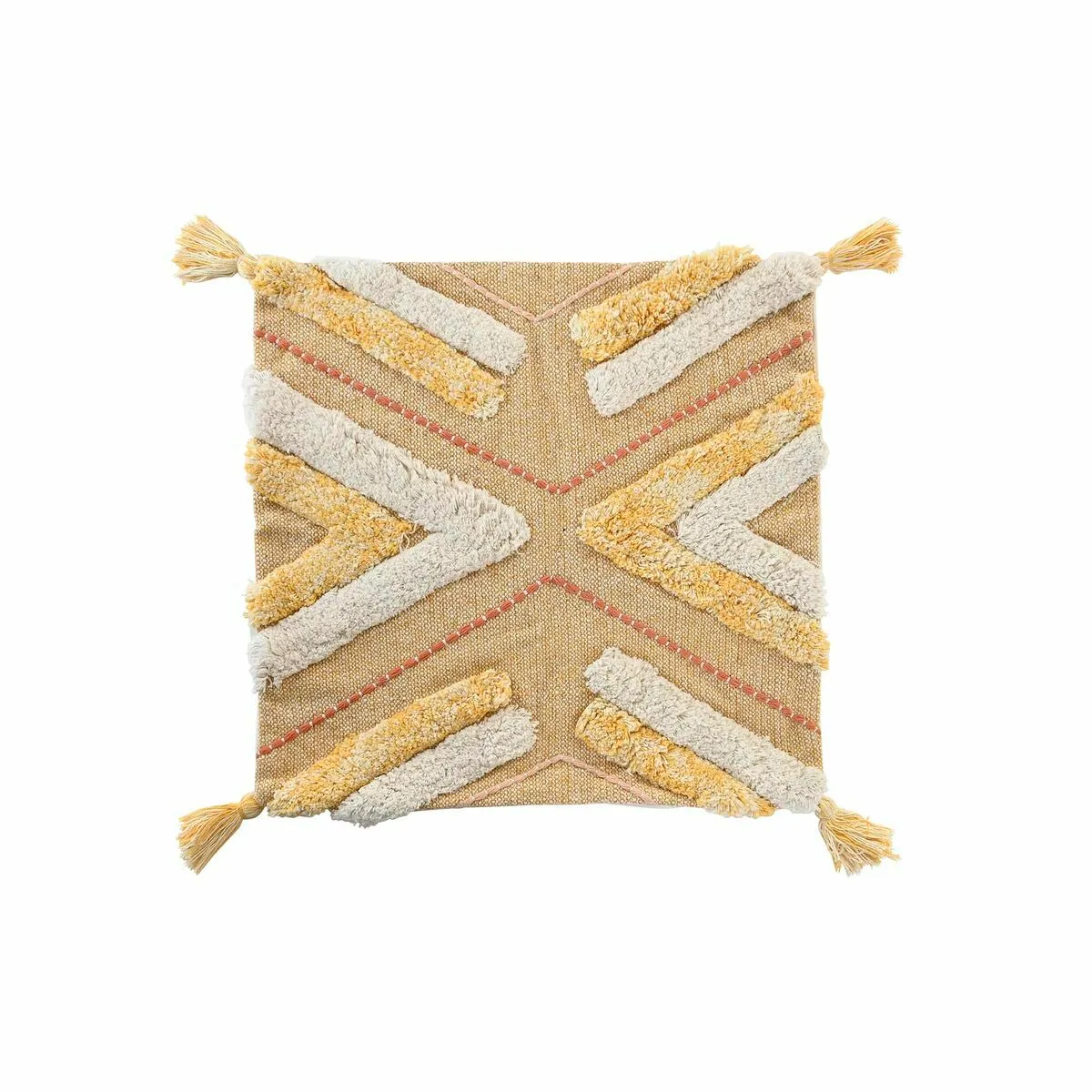 DKD Home Decor Housse de Coussin Jaune