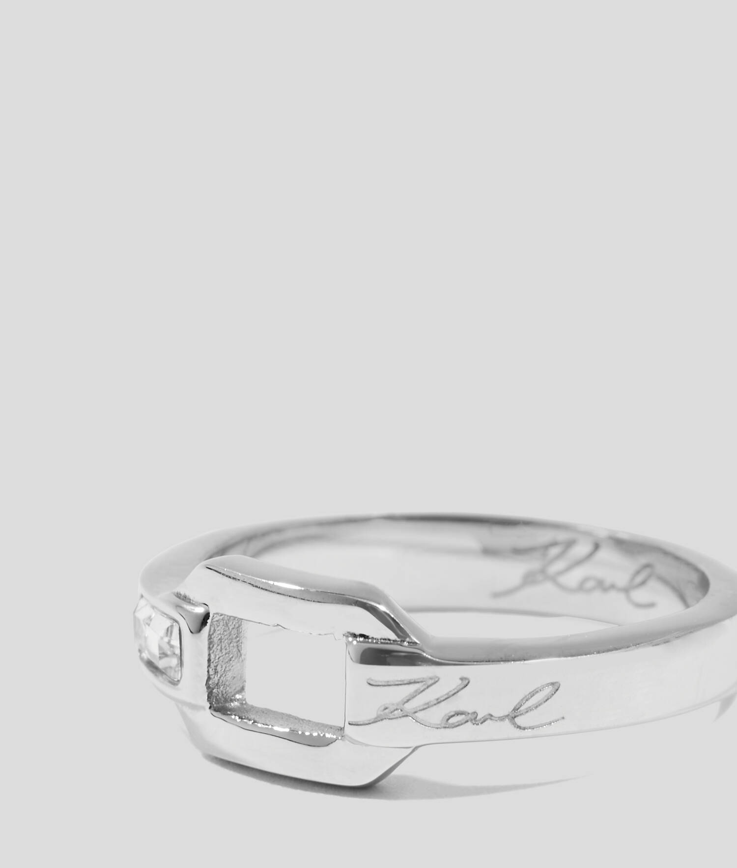 Bague à maillons KARL Signature - Argent