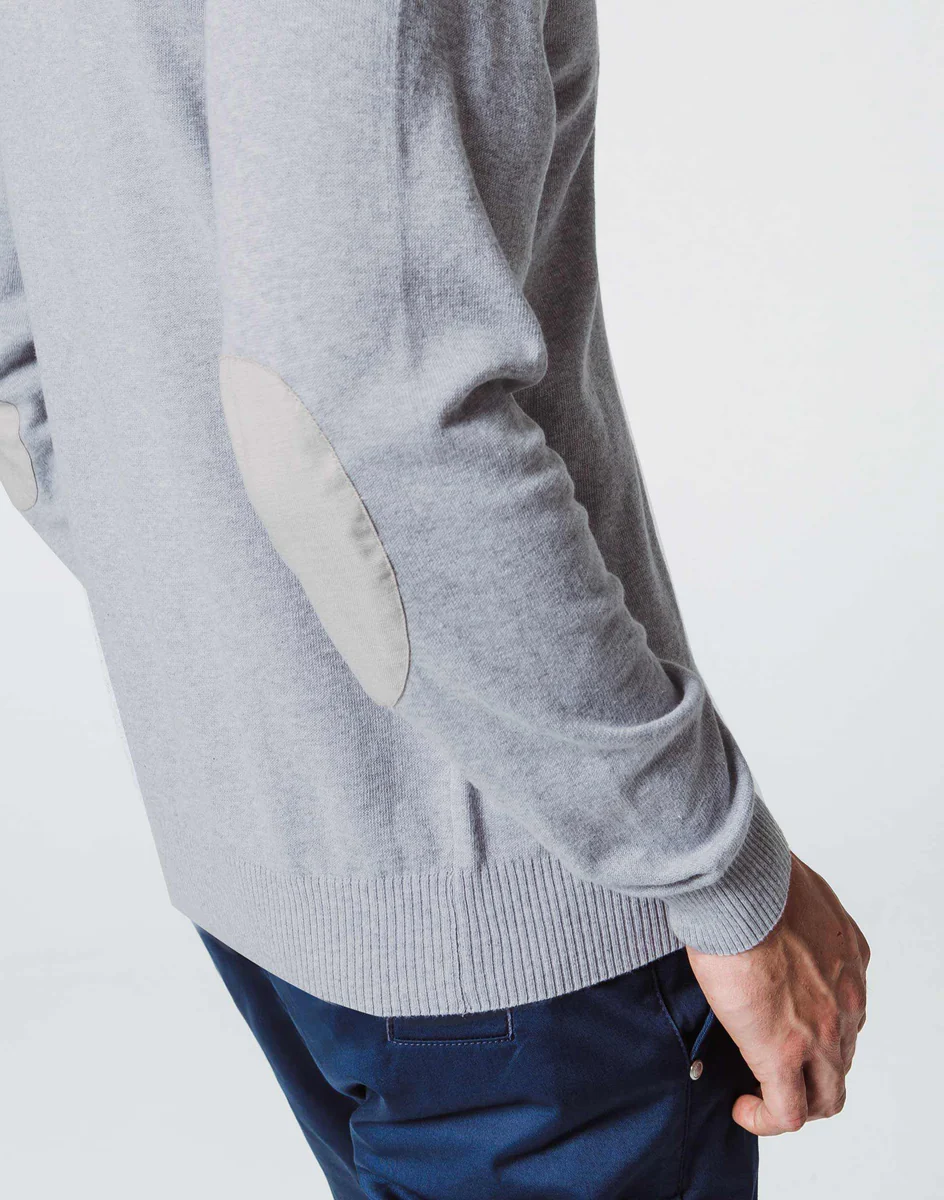 Pull Col V Gris Clair