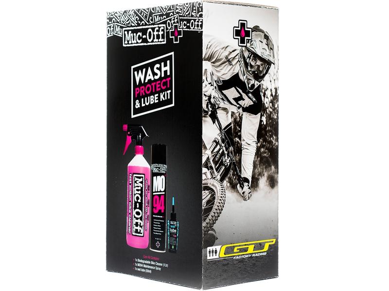 Muc-Off Pflegeset Wash, Protect and Lube 3-teilig Set zum Reinigen, Schützen und Schmieren