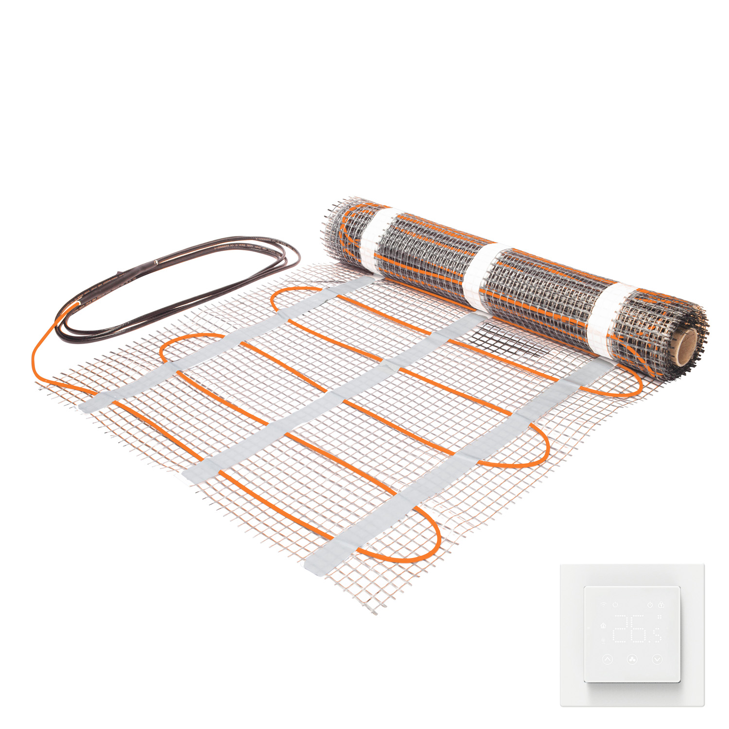 Saniclear Glow elektrische vloerverwarming 4m² 640W met witte Wifi thermostaat