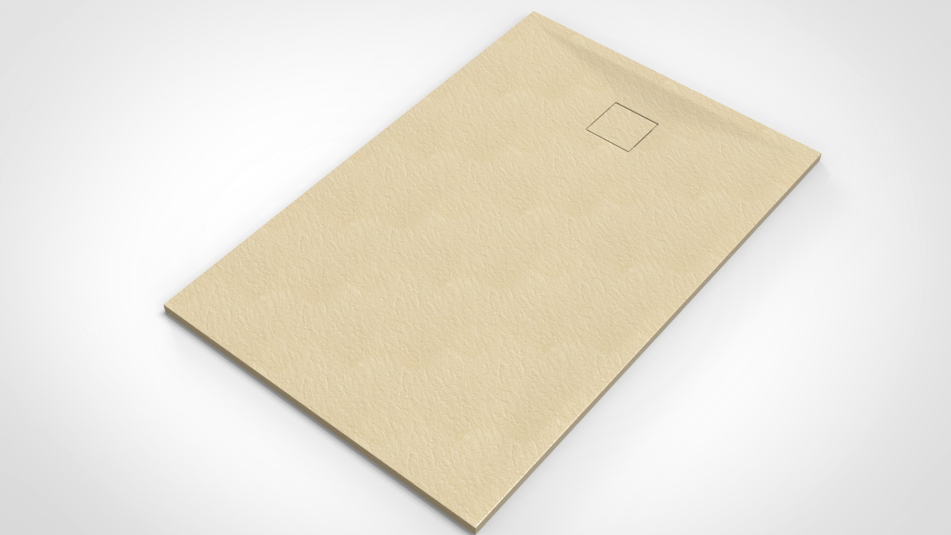 Saniclear Naxos SMC douchebak stone-look 120x80cm beige mat