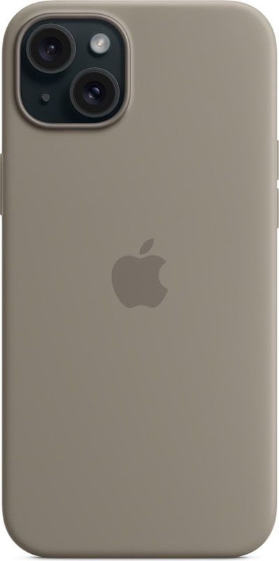 Apple Siliconenhoesje met MagSafe geschikt voor iPhone 15 Plus Clay