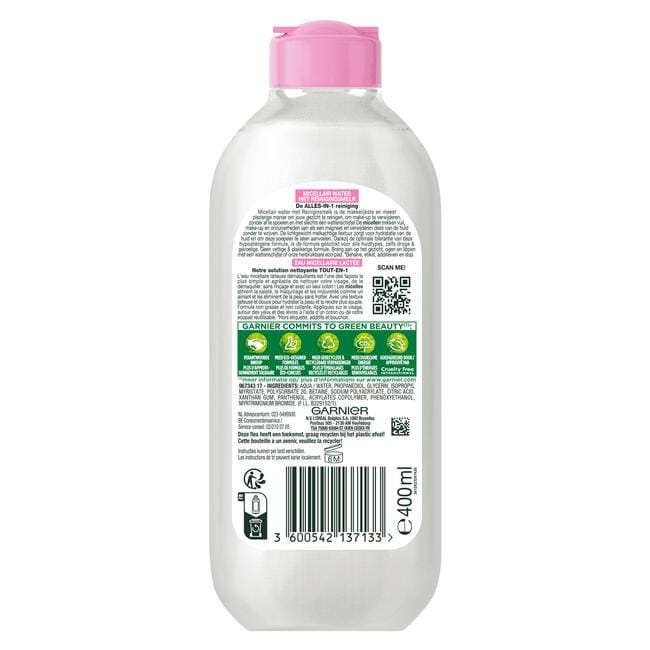 Garnier SkinActive Micellair Reinigingswater met Reinigingsmelk 400 ML