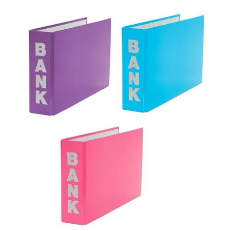 Livepac Office Bankordner für Kontoauszüge 140 x 250 mm, 3 Stück je 1x hellblau, lila, pink
