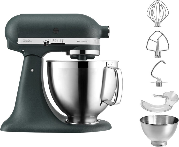 KitchenAid Artisan røremaskine 4,8 l – inkl. ekstra tilbehør Pebble palm