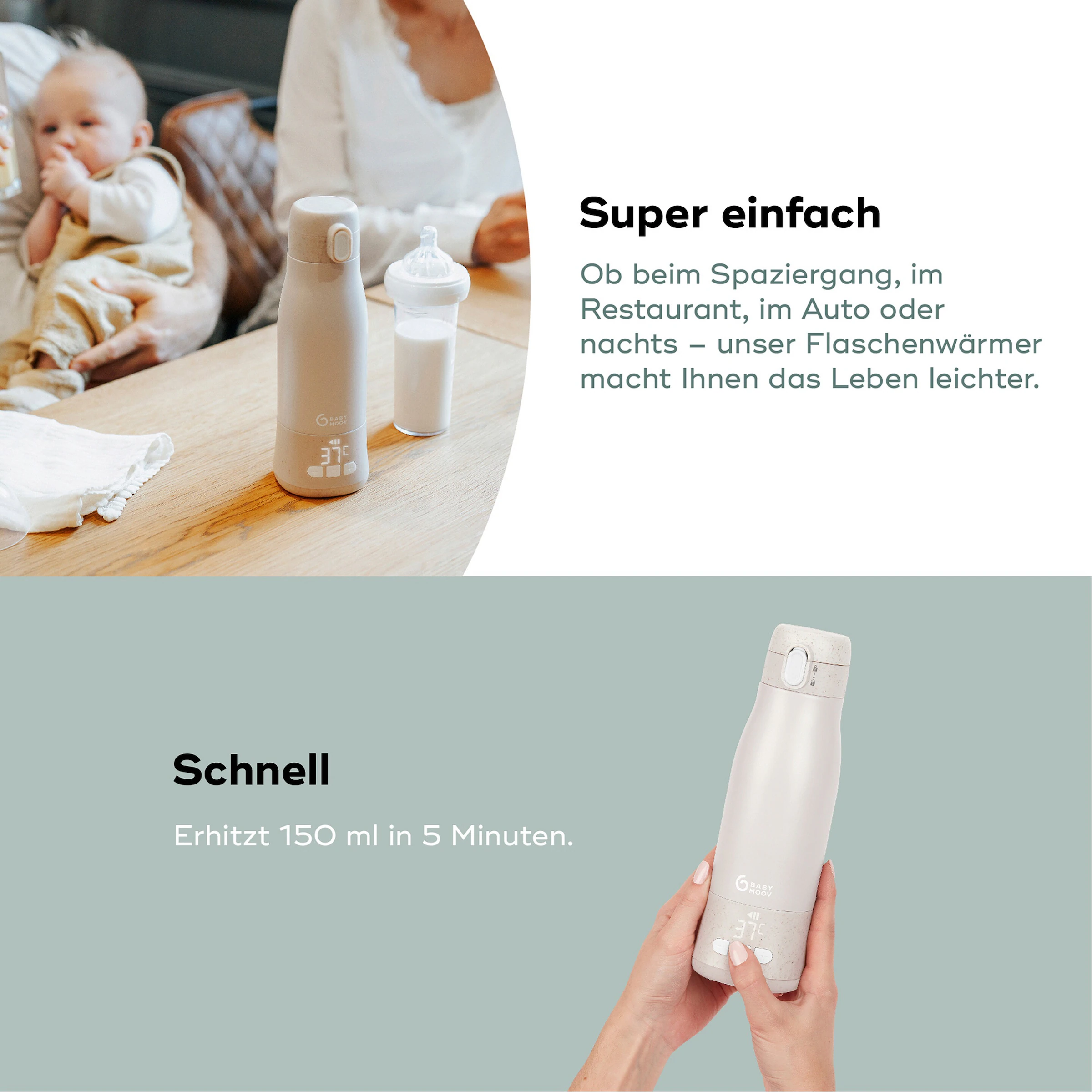 Babymoov Flaschenwärmer Moov&Feed beige