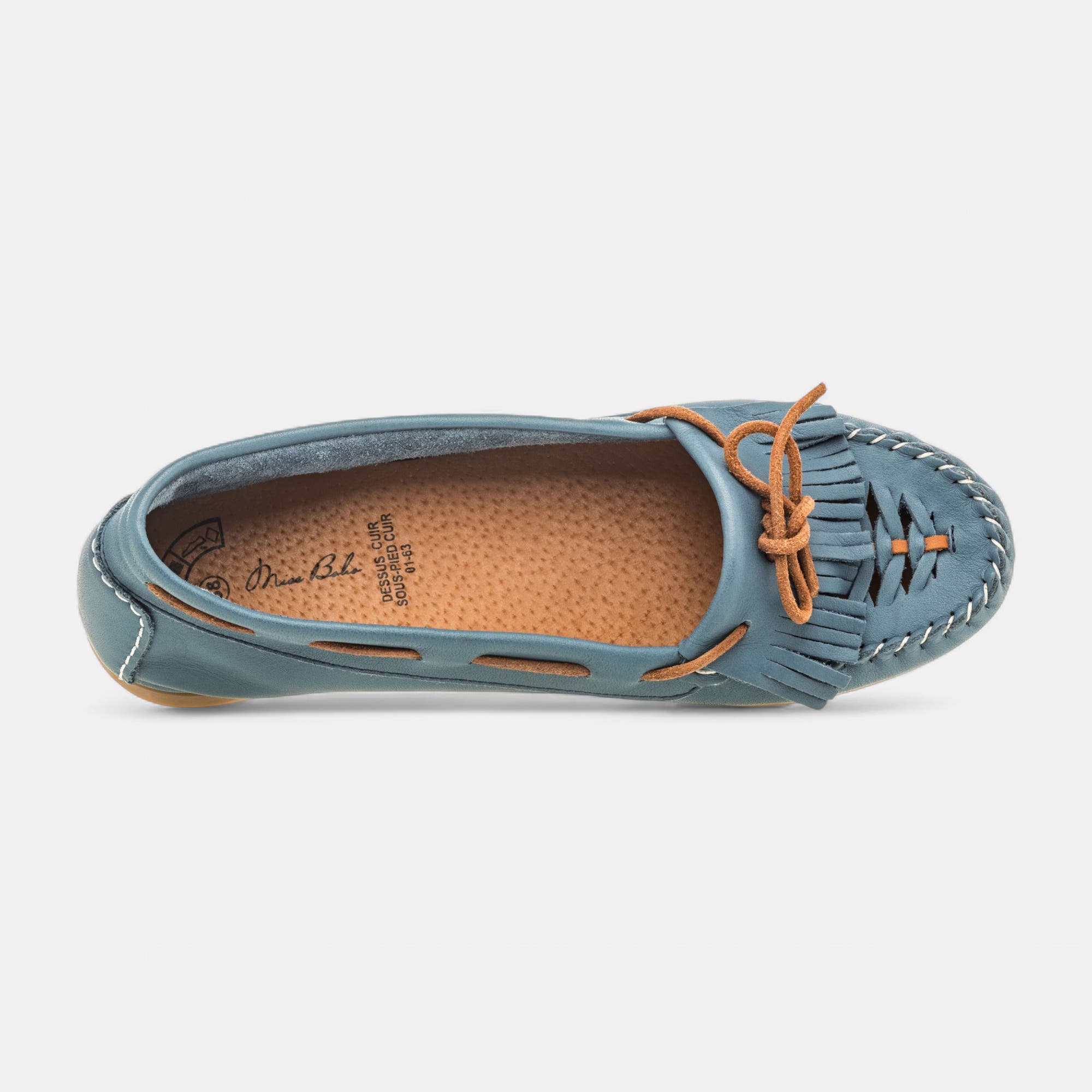 Mocassins Femme en cuir jeans
