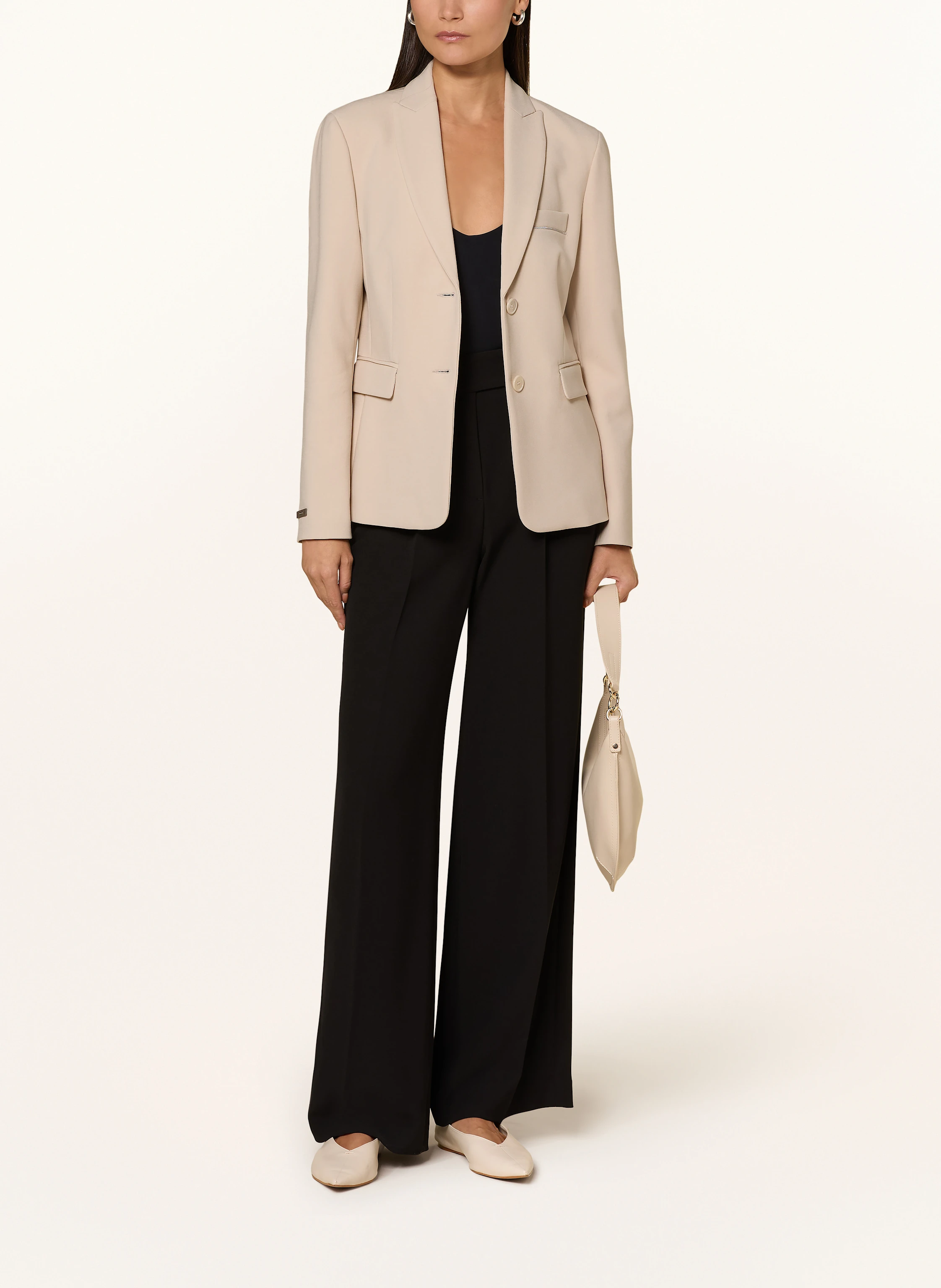 PESERICO Blazer mit Schmuckperlen