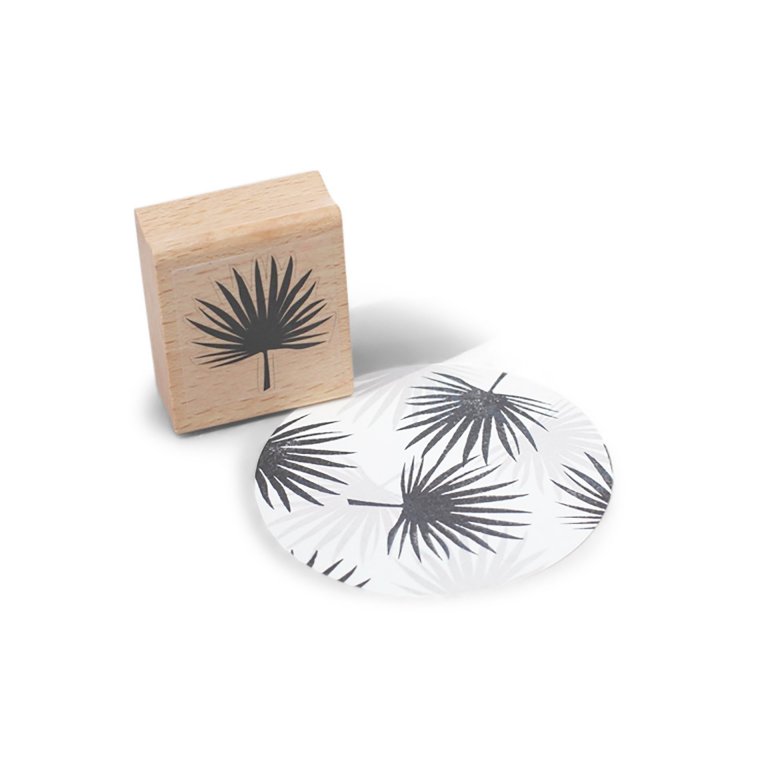Motivstempel aus Holz, Floral