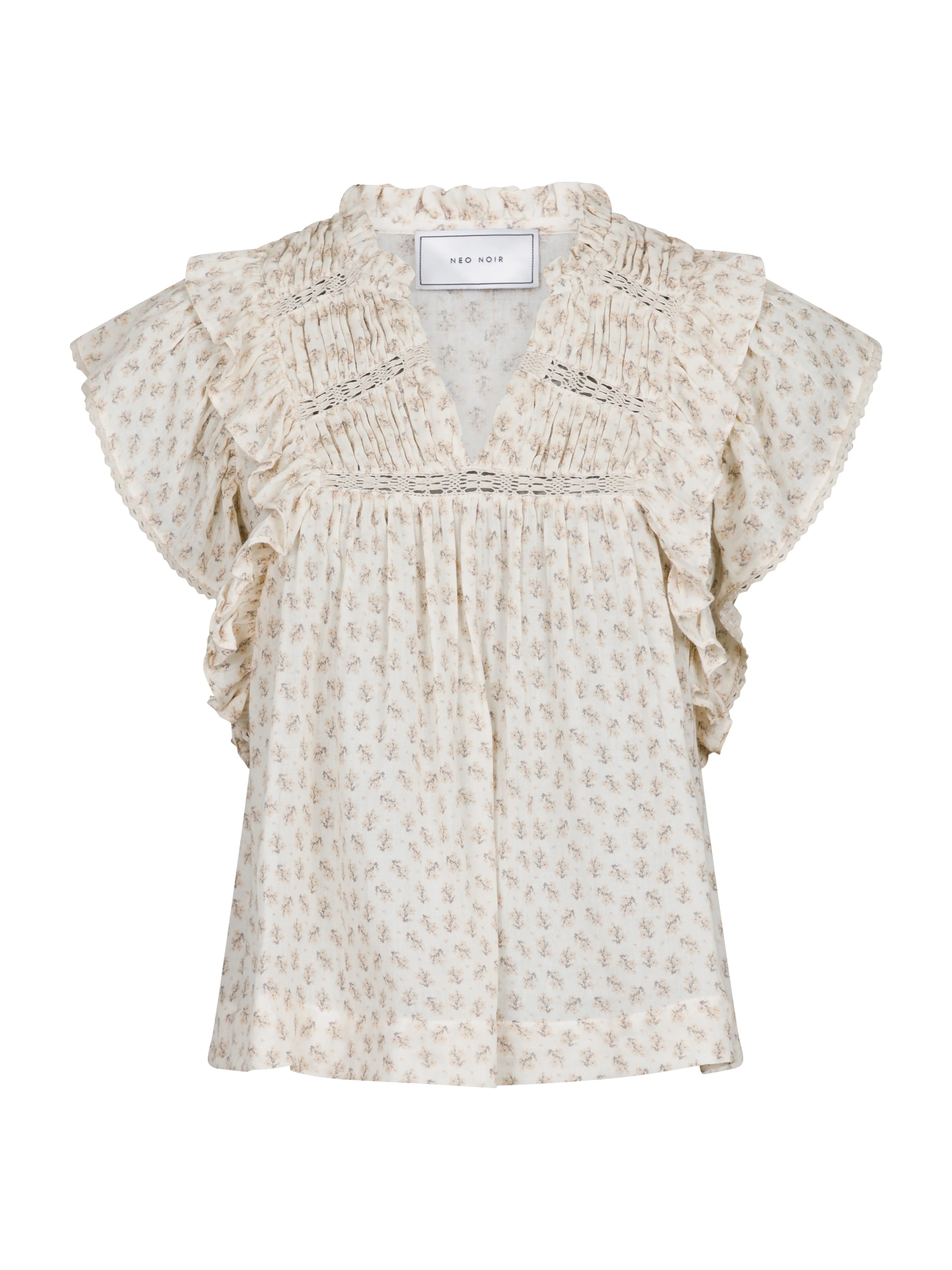 Neo Noir  Jayla Basic Blossom top - creme