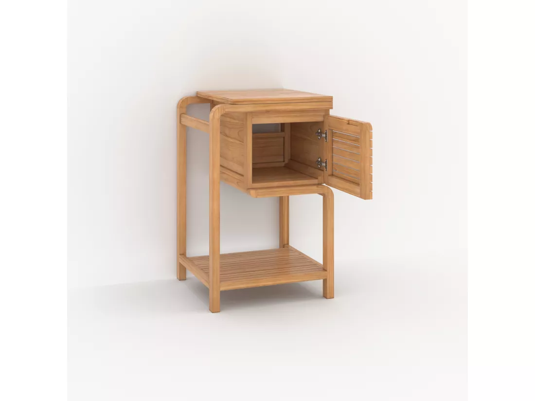 Meuble de salle de bain en bois de teck 50 cm - Lucette