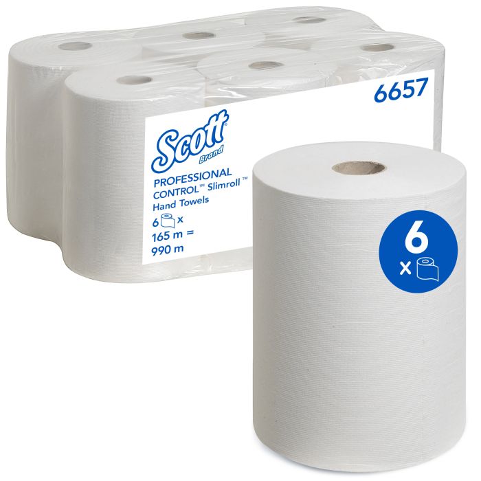 Scott 6657 6st Control Slimrol Handdoeken 1-Laags Airflex (6657)