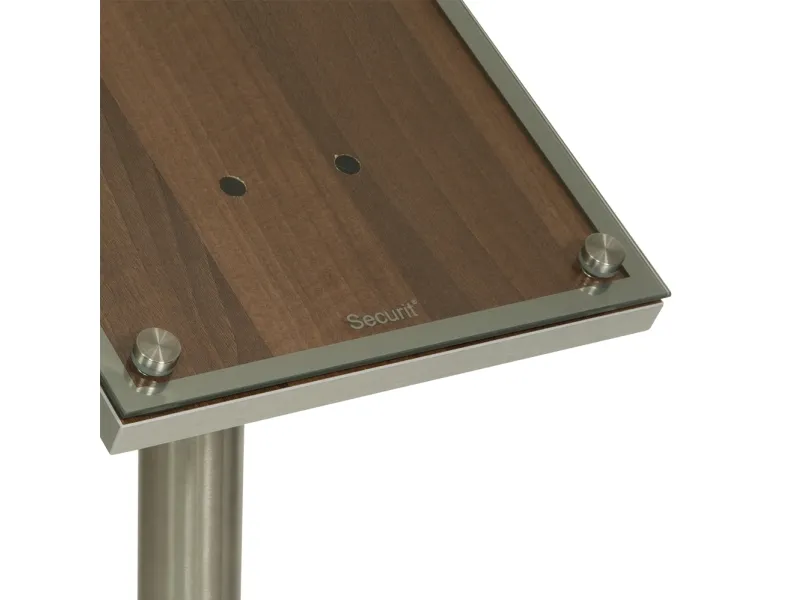 Securit® GLASS STAR Informationsdisplay 125 til 1xA4, valnød - komplet kit